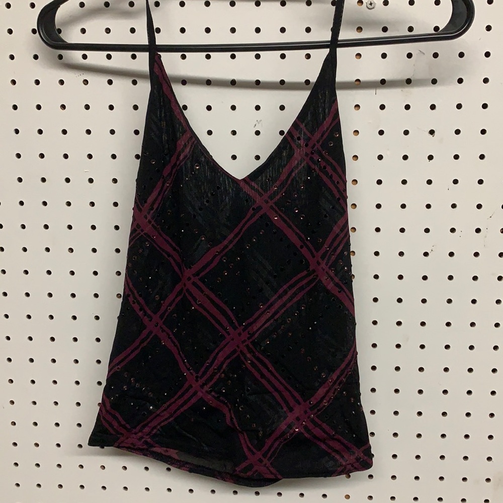 Express rhinestone halter top size XS